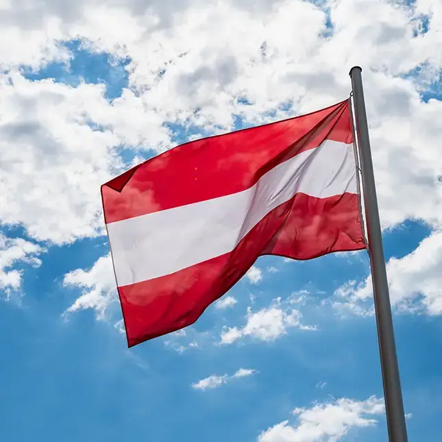Umziehen in Österreich - Flagge